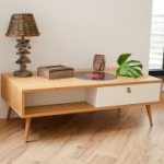 K&uuml;lglaud HELENA WHITE 2 sahtliga 120x60xH40cm, materjal: MDF, v&auml;rvus: naturaalne/ valge