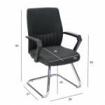 K&uuml;lastustool ANGELO 58x57xH90cm, iste ja seljatugi: kangas, v&auml;rvus: must, kere v&auml;rv: kroom.