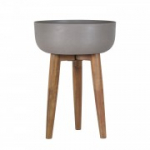 Lillepott SANDKIVI D36,5xH47,5cm, materjal: komposiitkivi, v&auml;rvus: pruun, jalad: akaatsia