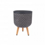 Lillepott PAO D30xH39,5cm jalgadel, tume