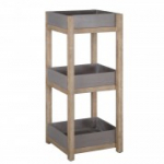 Riiul SANDKIVI 40x40xH97cm, riiulid: komposiitkivi, v&auml;rvus: pruun, jalad: akaatsia