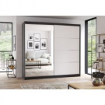 Riidekapp MULTI 42 203 cm nr Valge + peegel must