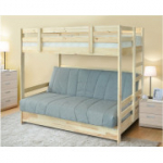 Двухъярусная кровать массив с диван-кроватью 800x1900