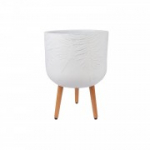 Lillepott FERN D37xH52cm jalgadel, valge