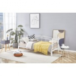 ARIZA kaheinimesevoodi v&auml;ljat&otilde;mmatava lisamadratsiruumiga, valge