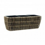 Lillekast WICKER 43x16xH16cm, helepruun