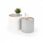 ALBA Kahe diivanilaua komplekt valge/halli kapiga (1p=1tk)