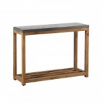 LIIVAKIVI riiul 95,5x34,5xH75cm, riiulid: kiudtsement, v&auml;rvus: hall, akaatsia puitkarkass