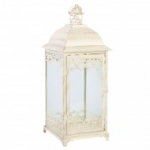 K&uuml;&uuml;nlajalg-latern SAMIRA-1, 25x25xH64cm, antiikbeež