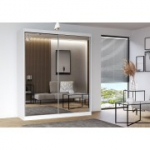 Riidekapp MULTI 20 (183 cm) Valge + Peegel