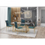 KONAMI laud, lauaplaat - must marmor, jalad - kuld (2p=1tk)