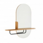 Peegel AALBORG riiuliga 92x15xH93cm, tamm