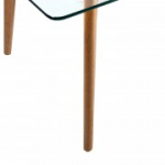 K&uuml;lglaud HELENA 120x60xH45cm, lauaplaat: 8mm l&auml;bipaistev klaas, tammepuidust jalad