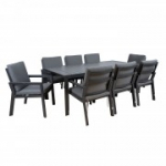 Aiam&ouml;&ouml;bli komplekt TOMSON laud ja 8 tooli