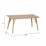 K&uuml;lglaud HELENA 110x60xH45cm, lauaplaat: tamme spoon MDF, viimistlus: lakitud, jalad: t&auml;ispuit