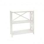 Riiul ALEX 3-korruseline, 80x31xH86cm, puit: m&auml;nd, v&auml;rvus: valge