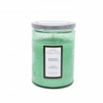 K&uuml;&uuml;nal klaaspurgis ROMANTIC TIMES, D8xH11cm, kaanega, roheline, (aroom - sidrunhein)