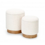 CANCUNi komplekt, 2 poufi, kreem/naturaalne (1p=1komplekt)