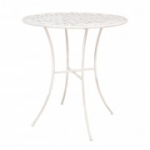 Laud JASMINE D70xH75cm, antiikne valge metall