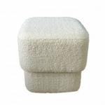 Pouf LAURA 40x40xH40cm, valge