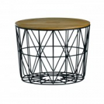 K&uuml;lglaud HELENA D60xH40cm, lauaplaat: tamme spoon MDF, viimistlus: lakitud, metallraam