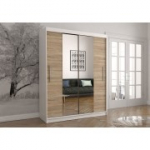 Idzczak riidekapp VISTA 01 150 cm Sonoma tamm + valge peegel