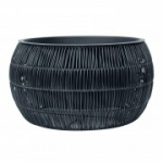 Lillepott WICKER D48xH26cm, must