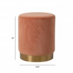 Pouf LA PERLA D35xH42cm, korall