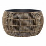 Lillepott WICKER D48xH26cm, helepruun