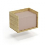 MOBIUS LOW CABINET 1D korpus: naturaalne hikkori, fassaadid - antiikroosa (1p=1tk)