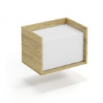 MOBIUS LOW CABINET 1D korpus: naturaalne hikkoripuu, esiosad - alpi valge