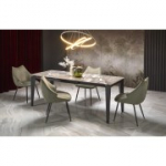 Pikenduslaud FELIX, hall/must marmor