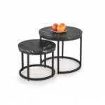 OREO komplekt kahest c. lauad - must marmor/must