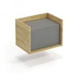 MOBIUS LOW CABINET 1D korpus: naturaalne hikkoris, esik&uuml;ljed - tolmune hall