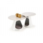 OSARIO diivanilaud, valge marmor/valge