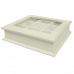 Teekarp SAMIRA, 26,5x22x8,5cm, antiik/valge