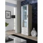 SOHO VITR. HIGH S1 SONOMA/WHITE GOSSY