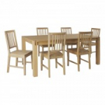 S&ouml;&ouml;gikomplekt CHICAGO NEW 6 tooliga (19954) t&auml;ispuit / MDF naturaalse tamme spooniga, &otilde;litatud