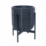 WICKER lillepott alusega 30x30xH38cm, must