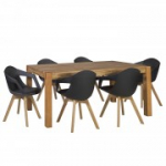 S&ouml;&ouml;gikomplekt CHICAGO 6 tooliga (37035) 180x90xH76cm, puit: tamm, viimistlus: &otilde;litatud, v&auml;rvus: naturaalne