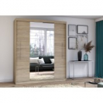 Riidekapp RICO (204 cm) sonoma tamm + peegel sonoma tamm