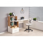 GROSSO kirjutuslaud tamm kuldne/valge