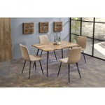 LARSON laud, lauaplaat - naturaalne, jalad - mustad