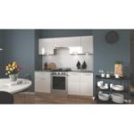 K&ouml;&ouml;gikomplekt MARIJA (200 cm) korpus: sonoma tamm, fassaadid: valge l&auml;ikega