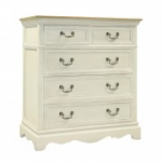 Kummut SAMIRA 86,5x39xH95cm, antiikvalge/naturaalne