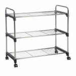 Kingariiul BETSY 80x30,5xH75,5cm, kroomitud terastoru, must plastik