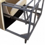 Tugitool LISBON 110x92xH89cm, pruun