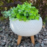 Pott jalgadel CUBO-1, D36xH29cm, valge