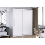 Riidekapp 204 cm Valge / valge