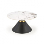 GORETTI diivanilaud, valge marmor/must